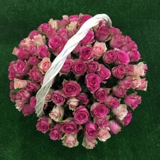 Шикарная корзина со 101 эквадорской розой